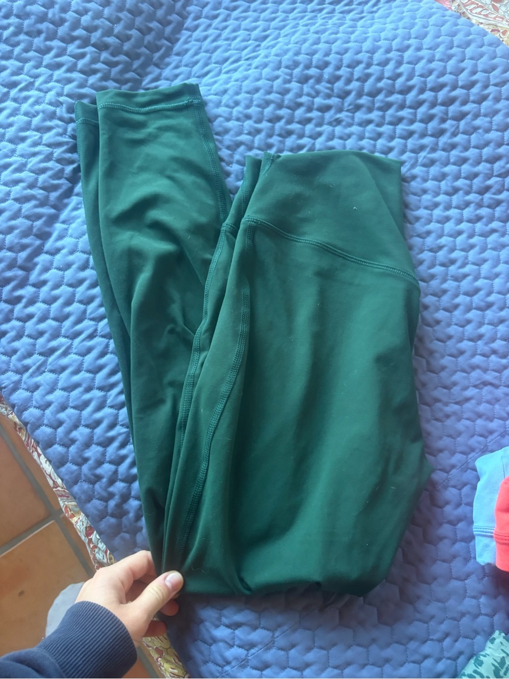 Womens SKN by Yogalicious emerald Green Stretch Leggings